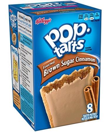 Kellogg's Frosted Brown Sugar Pop Tarts, Cinnamon, 14 oz (package of 2 Boxes)