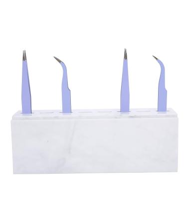 8 Holes Tweezers Holder | Tweezer Display Stand & Storage Rack with Dust Cover for Lash Extensions | Salon & Home Use (White - Buy Online on GoSupps.com