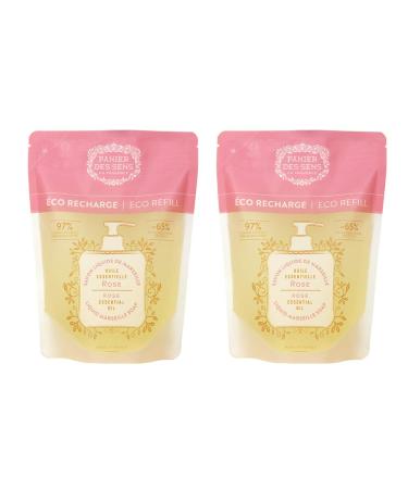 Panier des Sens Rose Liquid Hand Soap refills  Liquid Marseille Soap - Made in France 97% natural - 2x 16.9Floz/500ml - Buy Online on GoSupps.com