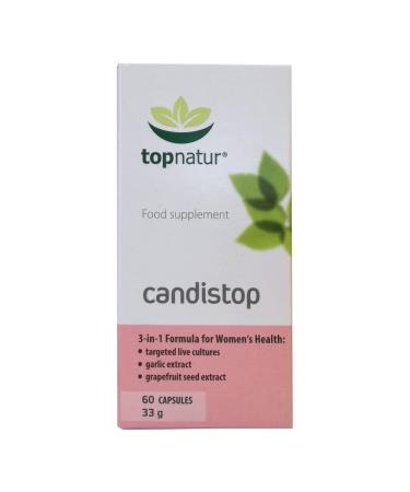 Candistop Candida cleaning Complex against candidiasis yeast mushroom intimacy and intestinal fungus infections with living cultures grapefruit kernels and garlic