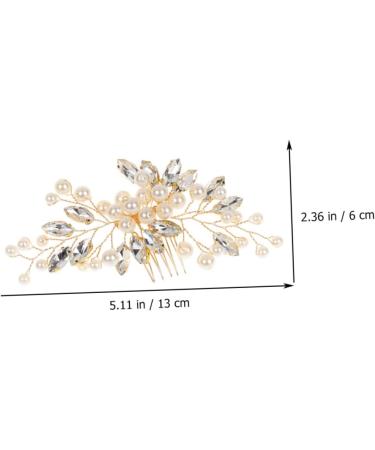 minkissy 2 Sets Hairpin Decorative Hair Combs Pearl Hair Combs Decorative Headpiece Bridal Hair Combs Hair Accessories for Girls Braids Accessories Pearl Headpieces Wedding Zinc Alloy Bride - Buy Online on GoSupps.com