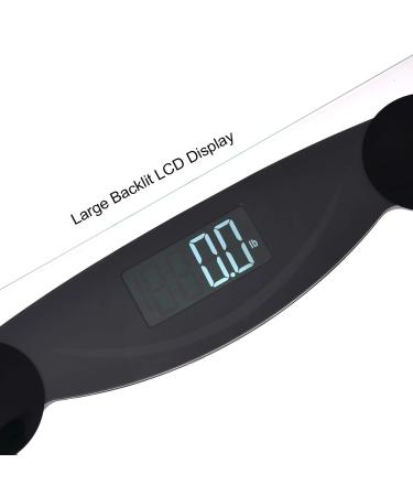 Triomph Smart Digital Bathroom Scale with Step-On Technology - LCD Backlit Display, 400 lbs Capacity (Black) - Buy Online on GoSupps.com