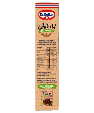 Dr. Oetker LoVE it! Vegan Hazelnut Muffins 410g Plant-Based Baking Mix for Delicious Treats - Buy Online on GoSupps.com