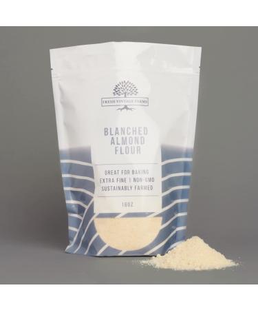 Fresh Vintage Farms Almond Flour - Blanched, Gluten Free, Non GMO, Keto Friendly - 16 oz - Buy Online on GoSupps.com