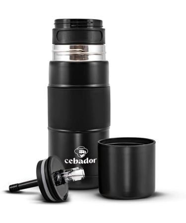 Coffret Yerba Mat Yerbomos X Noir 450ml + chantillon Verde Mate Green Energ a Guaran 50g Gourde thermos 3-en-1 Infusion emporter - Buy Online on GoSupps.com