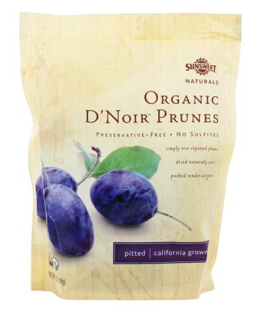 Sunsweet Naturals Organic D'Noir Prunes - Case of 12 - 7 oz.