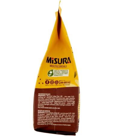  Italian Gourmet E.R. Misura Multicereali Pack of 3 multigrain buckwheat biscuits with chocolate chips and almonds 280g + gourmet Italian polpa 400g - Buy Online on GoSupps.com