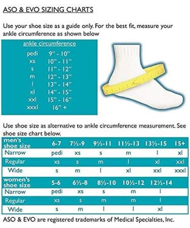 Med Spec ASO Ankle Stabilizer Orthosis EVO - X-Large (14-15) | Buy Black Ankle Support for Maximum Stability - International Shipping Available - Buy Online on GoSupps.com