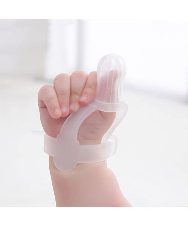 Silicone Baby Teething Toys Finger Shape Chew Toys for Toddlers 6-18 Months Baby BPA Free Baby Teethers Relief Soothe(White)