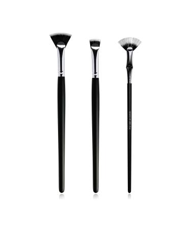 Fan Mascara Brushes, 3Pcs Eyelash Eyebrow Brush Lash Wand for Lashes, Facial Fan Brush for Eyelash Clumping. (Fan brush)