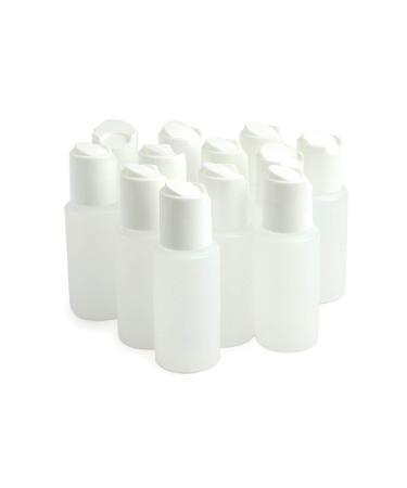 Grand Parfums 1 Oz 30ml Plastic Squeeze Bottles with Disc Top Flip Cap Great for Hand Sanitizer Creams Shampoos Soups and Other Liquids 12 Count 1 Ounces