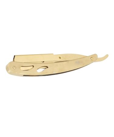 Premium Stainless Steel Face Razor & Neck Cutter - Foldable Manual Beard Knife Holder (Single Blade Straight Edge) - Buy Online on GoSupps.com