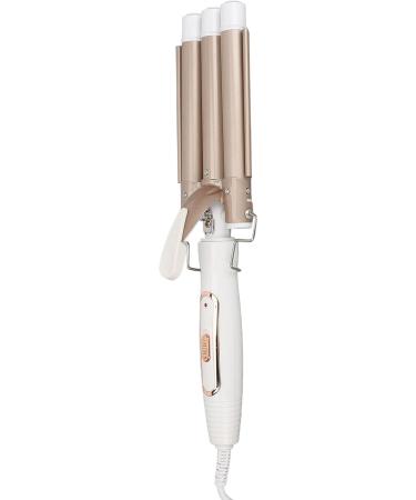 Buy Adjustable Temperature 3 Barrel Hair Curler - Gold Large Curling Iron for Home & Salon Use | Triple Barrel Hair Crimper Tool (US Plug - Buy Online on GoSupps.com
