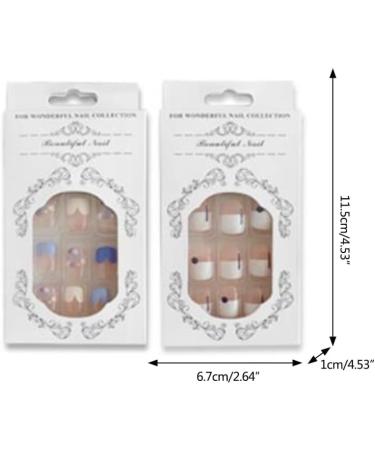 French Solid Color False Nails Detachable Full Cover False Nail Wearable Press on Nails DIY Manicure Decoration Gift - Buy Online on GoSupps.com