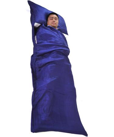 Purple Blue 100% Pure Mulberry Silk Single Sleeping Bag Liner Travel Sheet Sleepsack 83"x33" - Buy Online on GoSupps.com