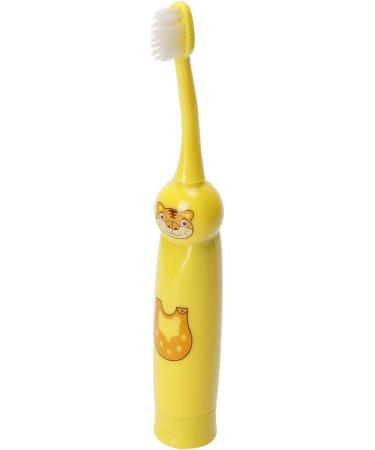 Children's Electric Toothbrush - Cartoon Pattern Soft Bristles Sonic Vibration Waterproof - Ideal Gift for Kids (Yellow) - Buy Online on GoSupps.com