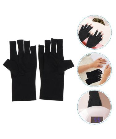 FOMIYES 1 Pair nail gloves gel manicure gloves fingerless driving gloves LED dry lamp gloves sun protector gloves half finger gloves nail art gel sun protection nail polish polyester Miss - Buy Online on GoSupps.com