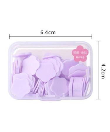 100 Pcs Mini Portable Travel Soap Paper Sheets - Flower Shape Disposable Soap Flakes for Hand & Foot Care | Cleansing Toiletry Paper Soap Sheets (Blue - Buy Online on GoSupps.com
