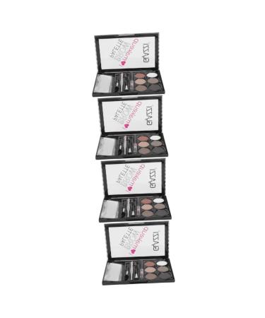 TOVINANNA 4 Sets Eyebrow Powder Set Lady Eyebrow Powder Eyeow Mp e Ow f Kit Six Colors Miss Makeup Brush Abs