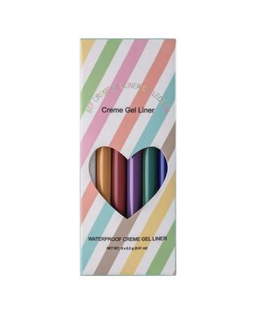 GL-Turelifes GL-Turelifes 6 Colors Matte Liquid Eyeliner Set Colorful Waterproof Eyeliner Pen Matte Pencil (B)