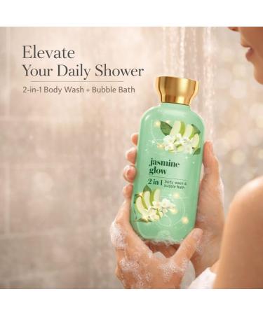 Jasmine Scented 2-in-1 Body Wash and Bubble Bath Gentle Liquid for Daily Body Care Smooth Lather Bath Use 16 fl oz - Buy Online on GoSupps.com