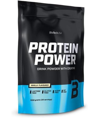 BioTechUSA Protein Power Strawberry Banana 1000g - Buy Online on GoSupps.com