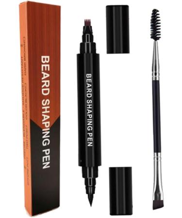 Beard Filler Pen Brush Kit - Durable Waterproof Black for Patchy Gaps | 2pcs Gift for Men - Buy Online on GoSupps.com