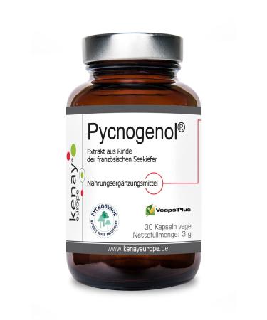 Pycnogenol - extract from the bark of the French nautical pine - 100mg per daily dose - vegetable capsule - vegan - without magnesium stear - 30 capsules bee kenay Europe