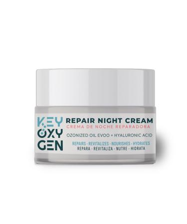 KeyOxygen Repair Night Cream Nourishing Regenerating and Anti-Ageing Night Cream with Hyaluronic Acid Peroxibiokey and Ozonized EVOO.