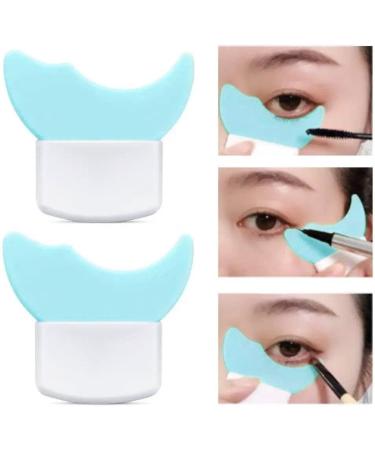 Mascara Shield Guard 4pcs/Set Eyelash Makeup Applicator Tool Eyeliner Auxiliary Tool Pads Silicone Resusable Eyeshadow Guard Pads Blue - Buy Online on GoSupps.com