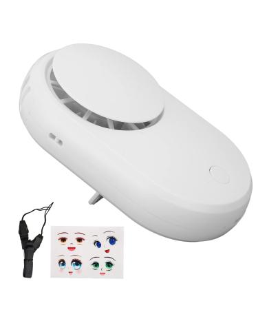 Eyelash Fan Dryer 3 Level Control No Blade Design Quiet Mini USB Eyelash Fan for Beauty Salon (White)