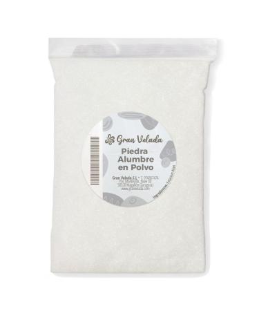 GRAN VELADA Granulated alum powder | Ideal for natural deodorants | Natural antiseptic and healing mineral | Ground potassium alum | Cosmetic ingredient | 100 g