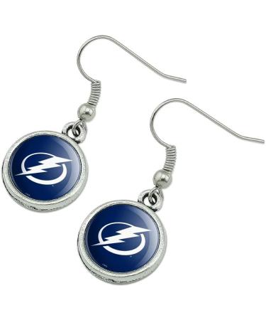 Tampa Bay Lightning Logo Drop Earrings - Official NHL Team Merchandise - Buy Online on GoSupps.com