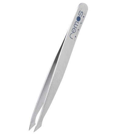 REMOS Combination Tweezers Stainless Steel 9.5cm - for splinters & Hair - Satin