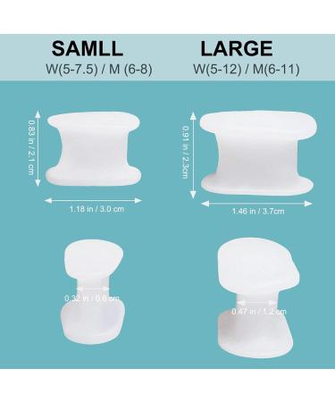 RooRuns Toe Separators for Overlapping Toes & Bunions - Gel Orthopedic Bunion Corrector & Relief - Large Size (3 Pair) 6pcs White - Buy Online on GoSupps.com