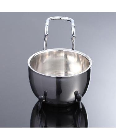 Premium Stainless Steel Healeved Shaving Soap Bowl & Stand Set | Unique Men's Wet Shaving Essentials - Buy Online on GoSupps.com