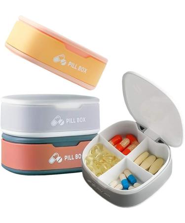 Buy Pill Organizer 4 Times a Day | Small Vitamin & Supplement Case | White Pill Box for Medicine - Buy Online on GoSupps.com