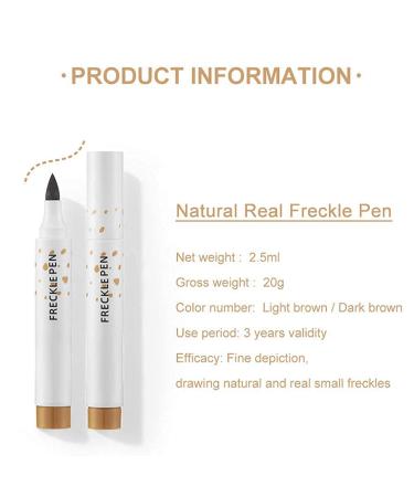 Freckle Pen Set - 2Pcs Light Brown & Dark Brown | Natural Long-Lasting Waterproof Freckle Makeup Tool - Buy Online on GoSupps.com