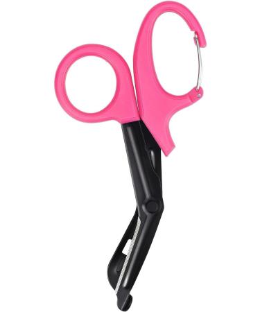Titanium Bent Stealth Black Coated Bandage Scissors - Pink 15cm | Ideal for EMT, Nurses & Emergency Room Use - Buy Online on GoSupps.com