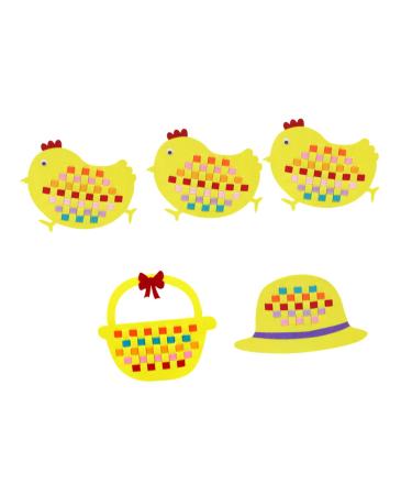 Gogogmee 5pcs Tobots Toys Developmental Toys Chicken Toy Easter Party Favors Easter Party Supplies Easter DIY Crafts Baby Toys Education Toy Lovely Toy Yellow Toy Gift Toys for