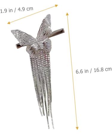 MAGICLULU Butterfly Tassel Hair Clip Rhinestone Tassel Headdress Butterflies Tassel Hair Clip Rhinestone Hair Decorations Rhinestone Butterflies Hairpins Women Rhinestone Headdress - Buy Online on GoSupps.com