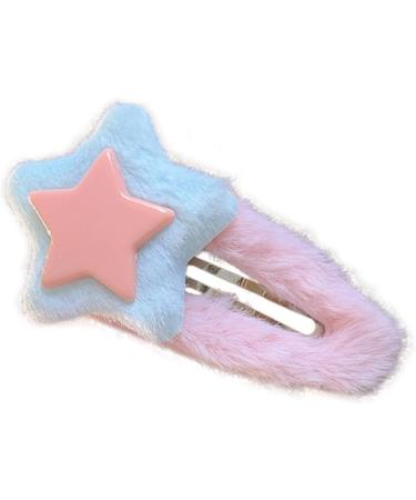 hgnxa Plush Star Shape Hairpins Hot Girls Layered Star Hair Clip Carnival Photography Hair Clip for Woman Ponytail Hair Clip Pink - Buy Online on GoSupps.com