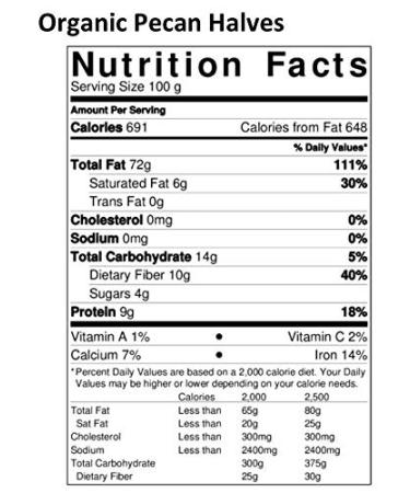 Anna and Sarah Organic Raw Pecan Halves & Pieces 2 lbs - Resealable Bag, Fresh & Natural (1 Pack) - Buy Online on GoSupps.com