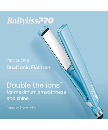 BaBylissPRO Nano Titanium Dual Ionic Flat Iron for Maximum Smoothness and Shine Blue - Buy Online on GoSupps.com