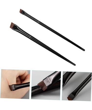 Baluue 12 Sets Eyeliner Brush Makeup Brush Ear Multi-function Eyebrow Brush Wood Black - Buy Online on GoSupps.com
