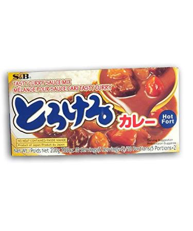 S&B Tasty Curry Sauce Mix-Hot 200gm