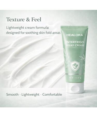Healora Intertrigo Cream Skin Fold Care & Chafing Support Cream With Zinc Oxide Undecylenic Acid Witch Hazel Extract Tea Tree Oil Supports Skin Comfort for Friction-Prone Areas 2 oz (2) 2 Fl Oz (Pack of 2) - Buy Online on GoSupps.com