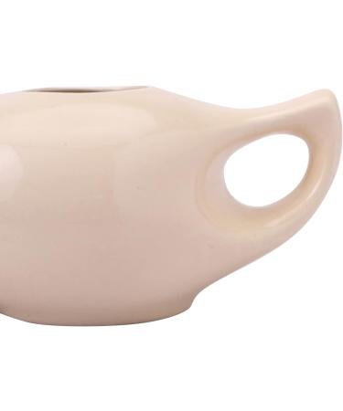 Premium Grade Ceramic Neti Pot for Sinus Relief - Dishwasher Safe - Cream Color - 225 ml Capacity - Buy Online on GoSupps.com
