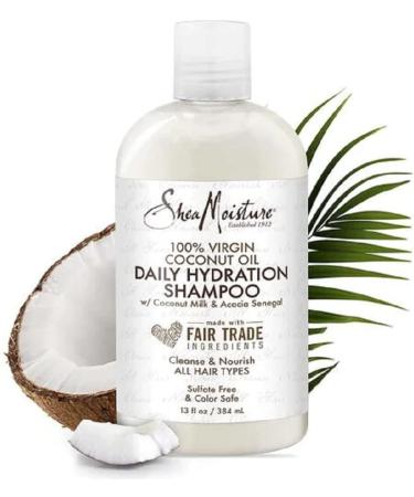 SheaMoisture Daily Hydration 100% Virgin Coconut Oil Shampoo - Silicone & Sulphate Free - 384 ml - Buy Online on GoSupps.com