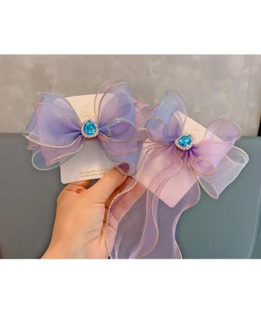 FEIFEI'S BOW Baby Girls Chiffon Diamond Crown Unicorn Hair Clip - Multi Colour Toddler Party Dress Costume Bow (Mix04) - Buy Online on GoSupps.com